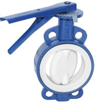 VÃ¡lvulas borboleta corpo-FF; obturador-PTFE; vedante-PTFE
