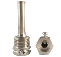Bainhas p/ sondas temperatura em aÃ§o inox, com caixa