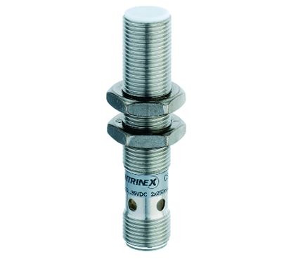 Sensores capacitivos metÃ¡licos M12, faceado, alcance 2mm, c/ conector M12