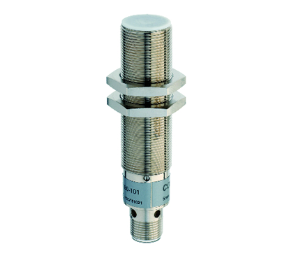 Sensores capacitivos metÃ¡licos M18, faceados, alcance 5mm, c/ conector M12