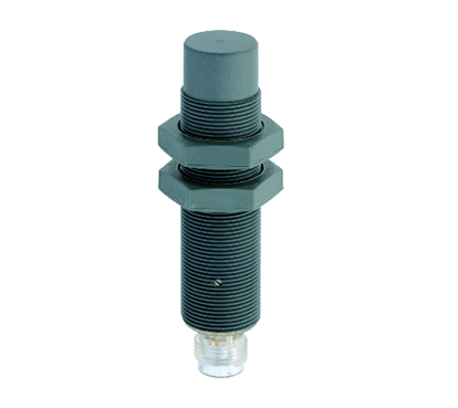 Sensores capacitivos plÃ¡sticos M18, nÃ£o-faceados, alcance 8mm, c/ conector M12