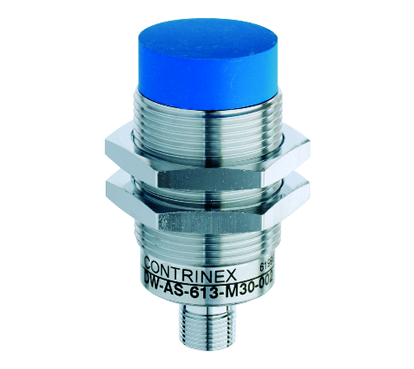 Sensores indutivos cilÃ­ndricos M30, nÃ£o-faceados, alcance 15mm, c/ conector M12