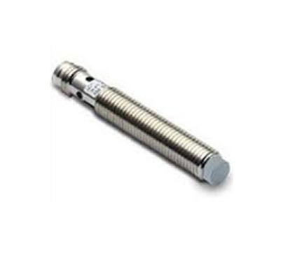 Sensores indutivos cilÃ­ndricos M8, nÃ£o-faceados, alcance 2,5 mm, c/ conector M8
